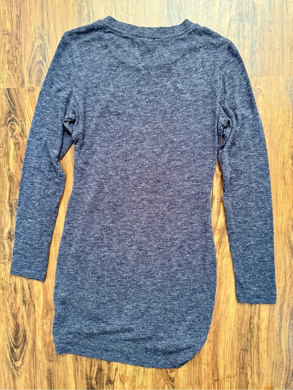 Boutique Listicle Heather Charcoal Purple Crewneck Shirt Dress, Size M